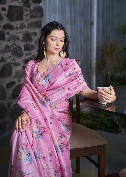 Silken Treasure Saree Pink