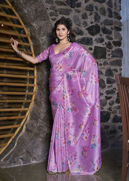 Silken Treasure Saree Purple