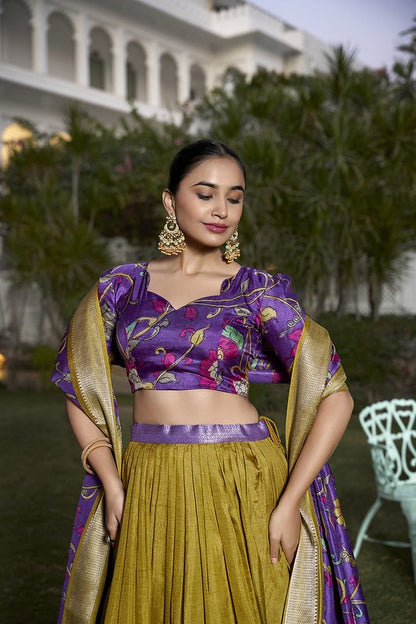 Radiant Silk Lehenga Mustard