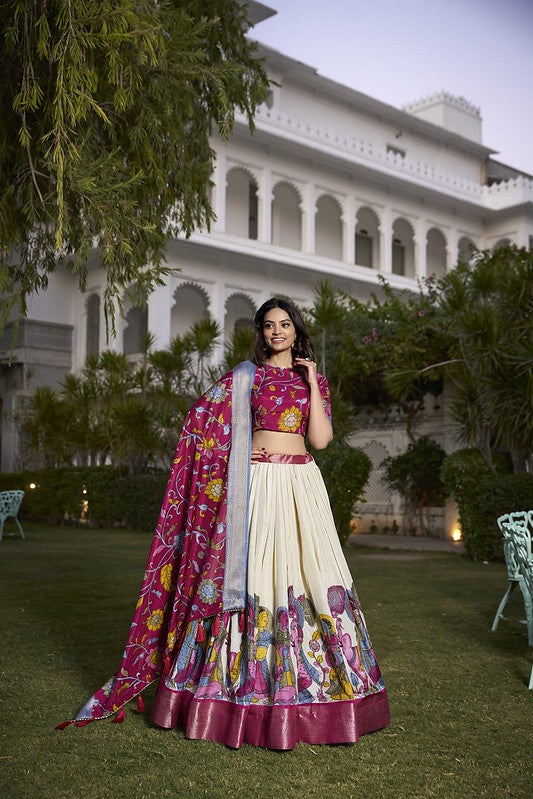 Radiant Silk Lehenga White