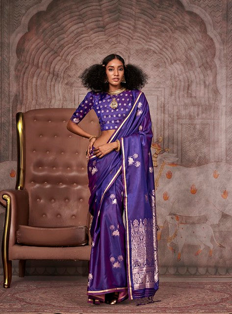 Eternal Silk Radiance Saree Purple