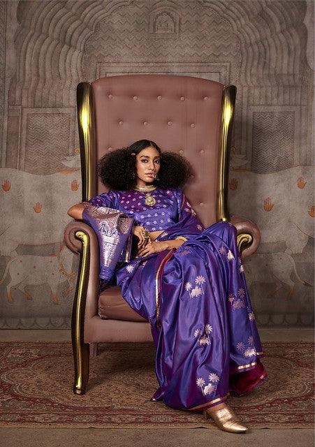 Eternal Silk Radiance Saree Purple