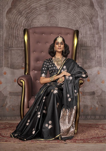 Eternal Silk Radiance Saree Black