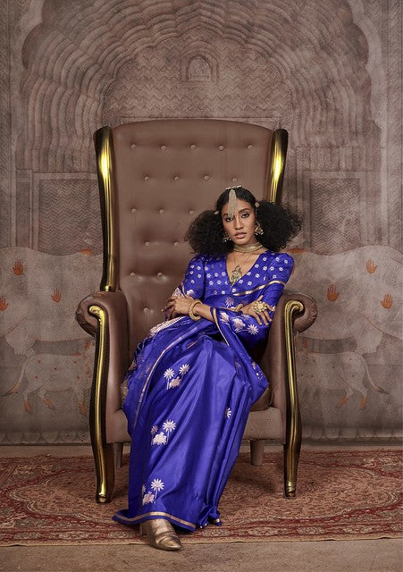 Eternal Silk Radiance Saree Royal Blue