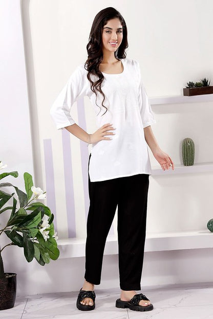 Short & Stylish Kurti White