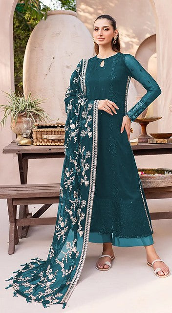 Georgette Glamour Salwar Suit Teal