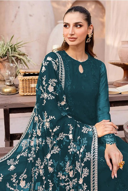 Georgette Glamour Salwar Suit Teal