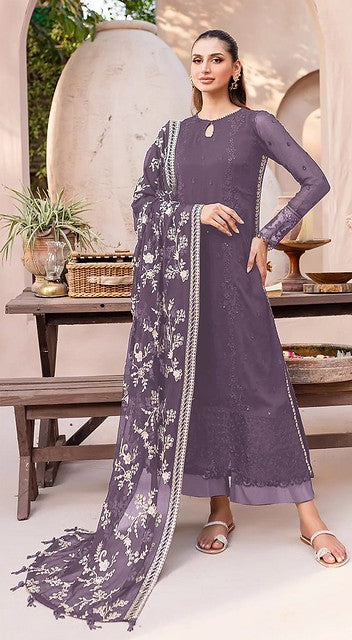 Georgette Glamour Salwar Suit Lavender