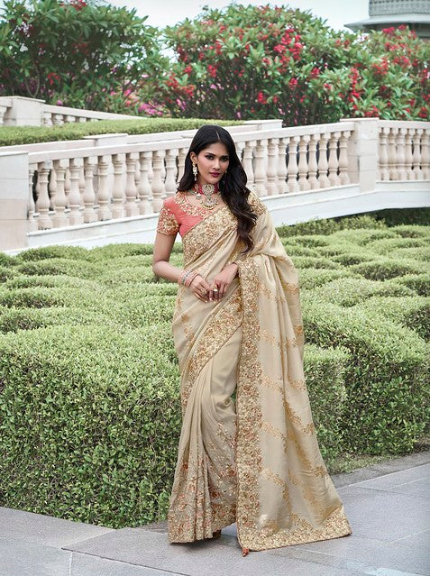 Golden Aura Silk Saree Green