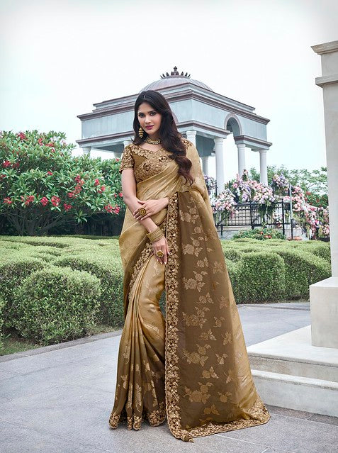 Golden Aura Silk Saree Multi