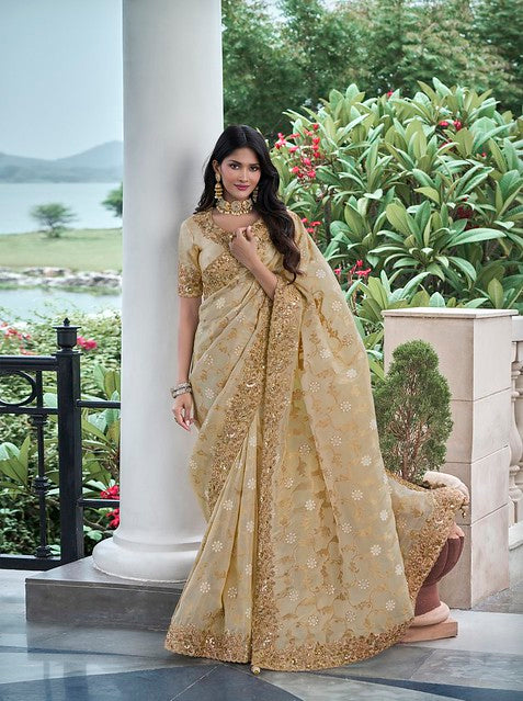 Golden Aura Silk Saree Gold