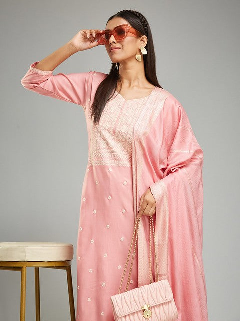 Radiant Rayon Charm Salwar Suit Pink