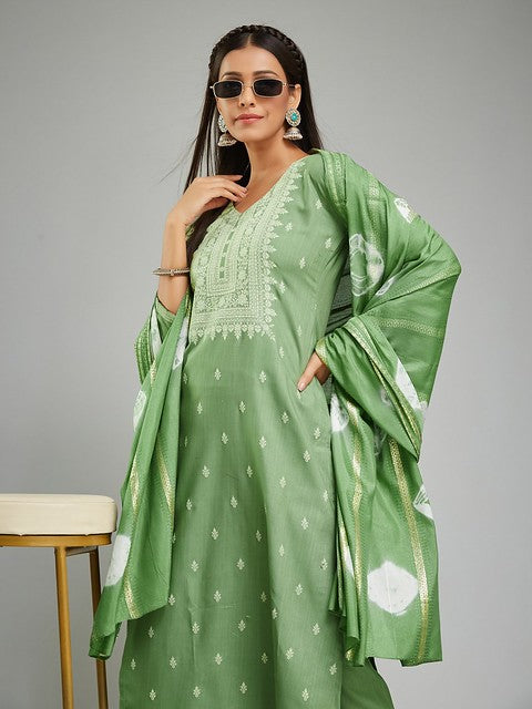 Radiant Rayon Charm Salwar Suit Pista