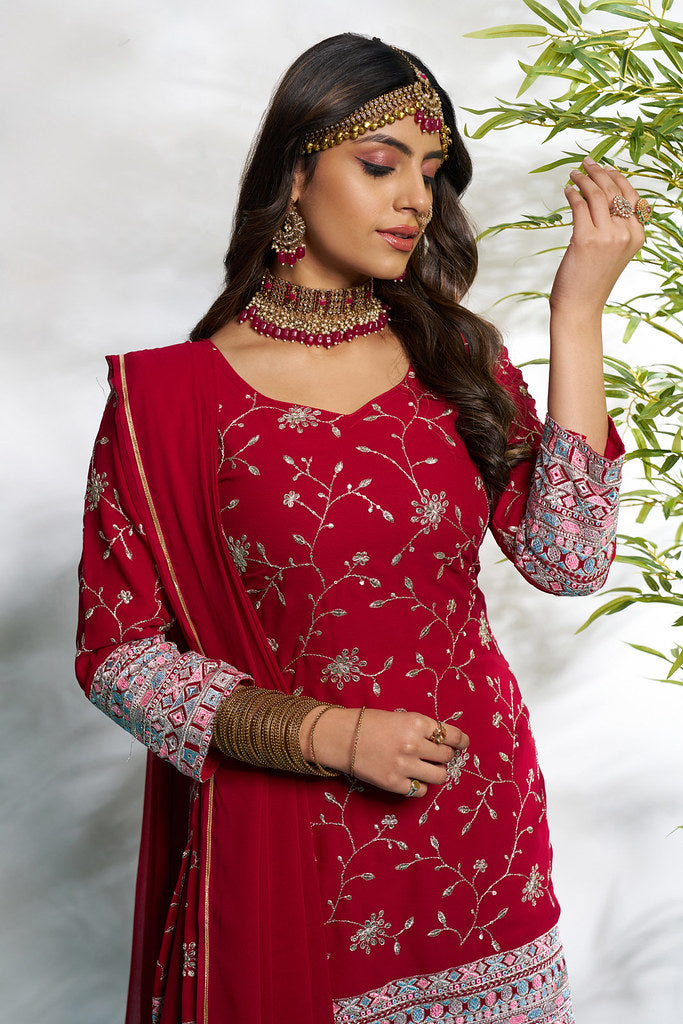 Zohra Ethnics Salwar Suit Maroon