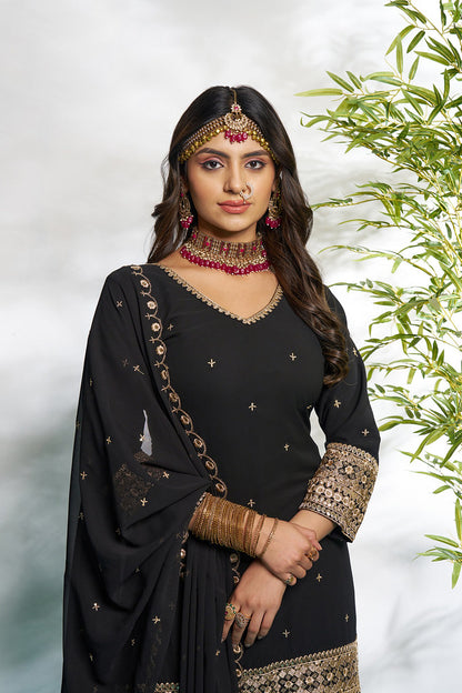 Zohra Ethnics Salwar Suit Black