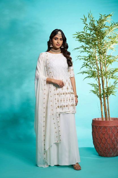 Zohra Ethnics Salwar Suit Off White