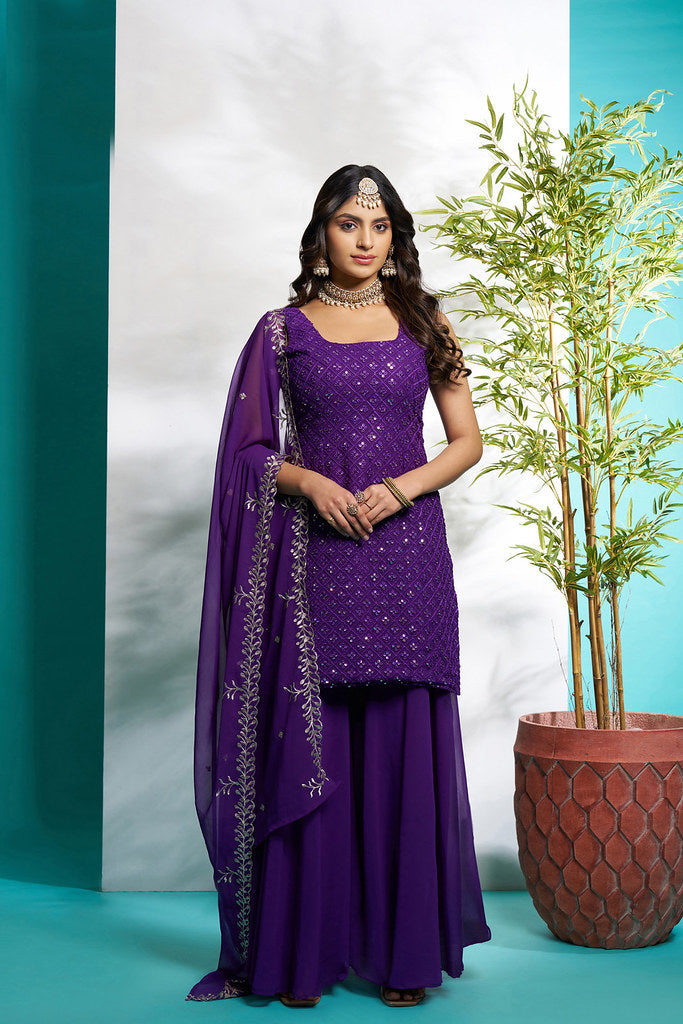 Zohra Ethnics Salwar Suit Purple