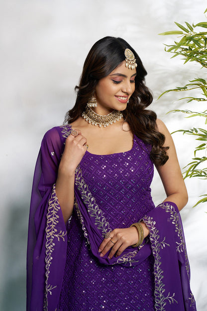 Zohra Ethnics Salwar Suit Purple