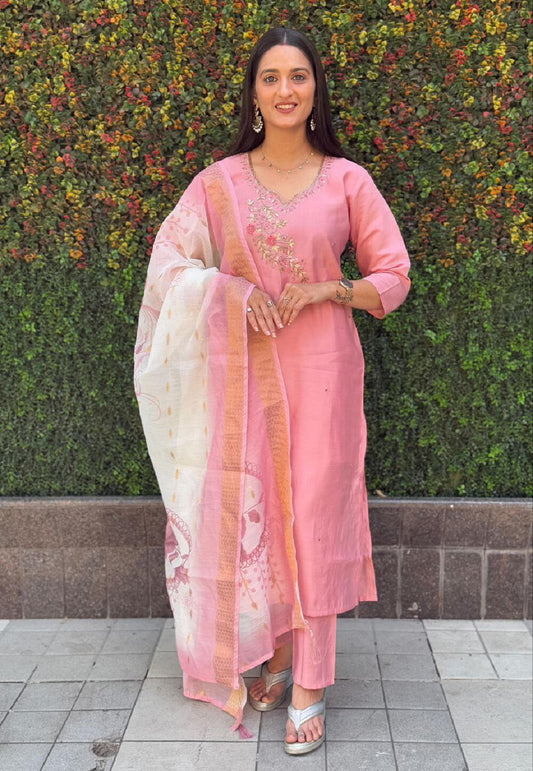 Blush Bloom Salwar Suit Baby Pink