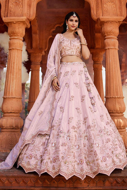 Mahal Rang Lehenga Choli Baby Pink