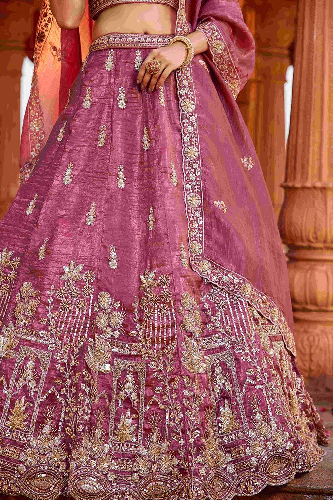 Mahal Rang Lehenga Choli Pink