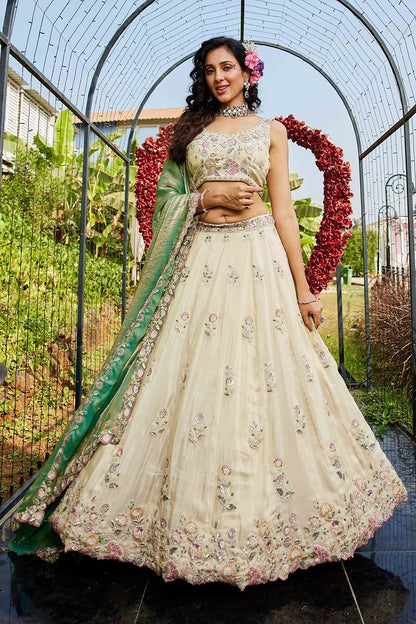 Maharani Rajsi Lehenga Choli Cream