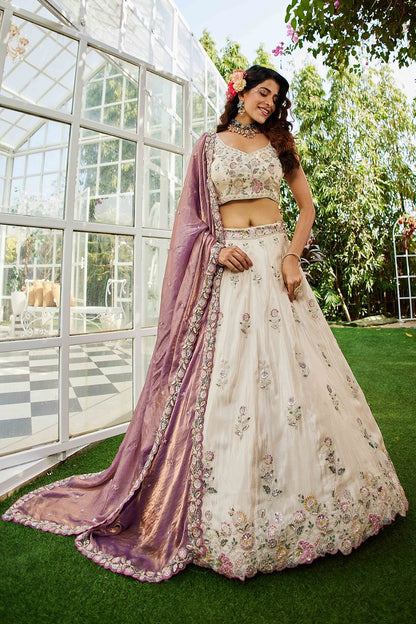 Maharani Rajsi Lehenga Choli Cream