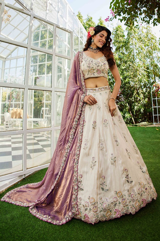 Maharani Rajsi Lehenga Choli Cream