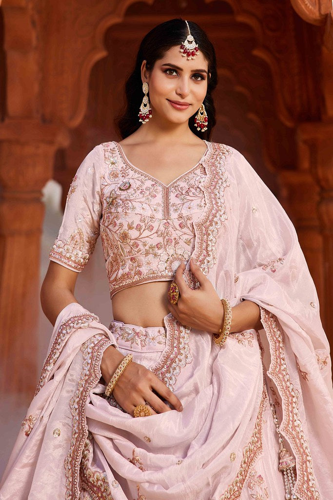 Mahal Rang Lehenga Choli Baby Pink