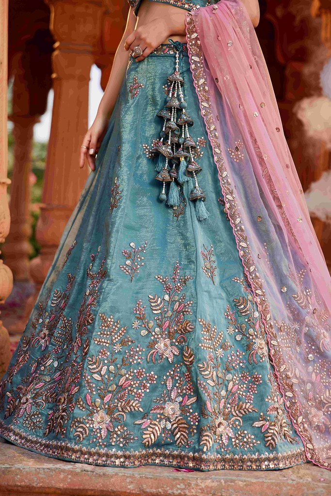 Mahal Rang Lehenga Choli Blue