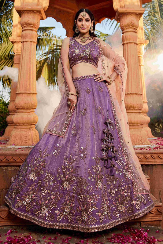 Mahal Rang Lehenga Choli Purple