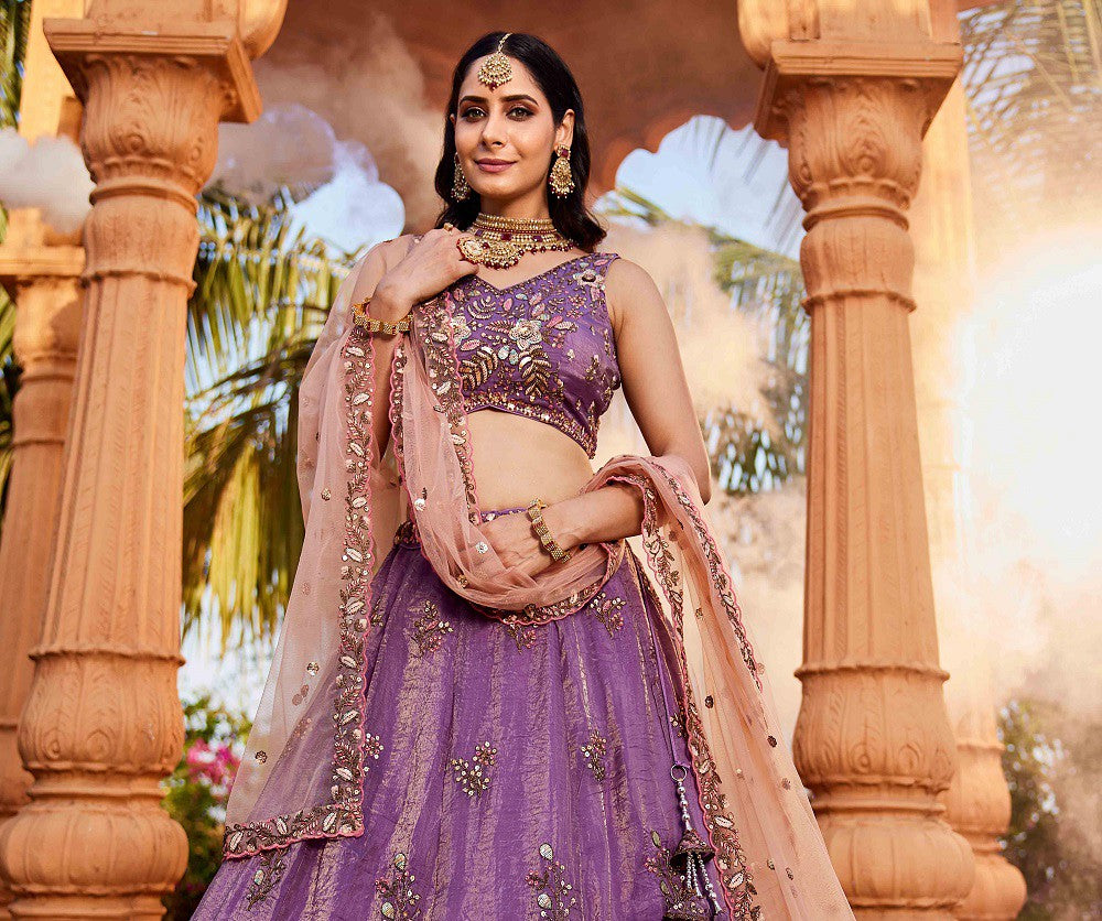 Mahal Rang Lehenga Choli Purple