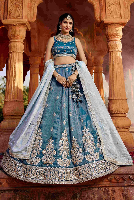 Mahal Rang Lehenga Choli Blue