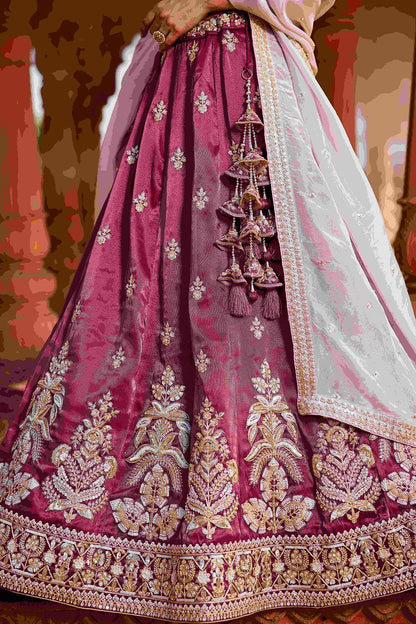 Mahal Rang Lehenga Choli Burgundy