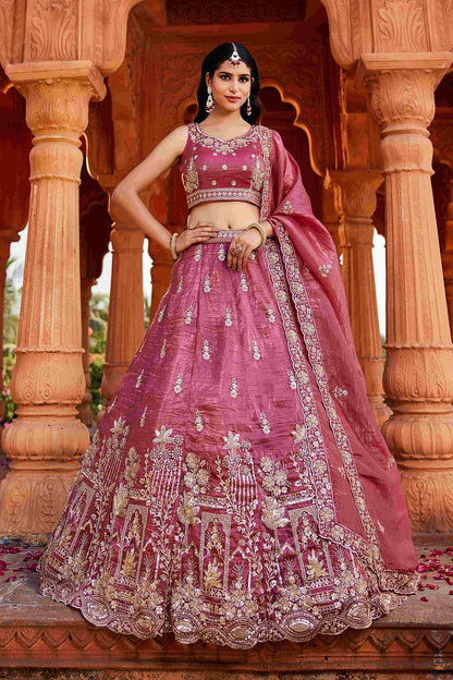 Mahal Rang Lehenga Choli Pink