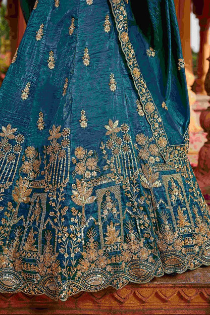 Mahal Rang Lehenga Choli Teal