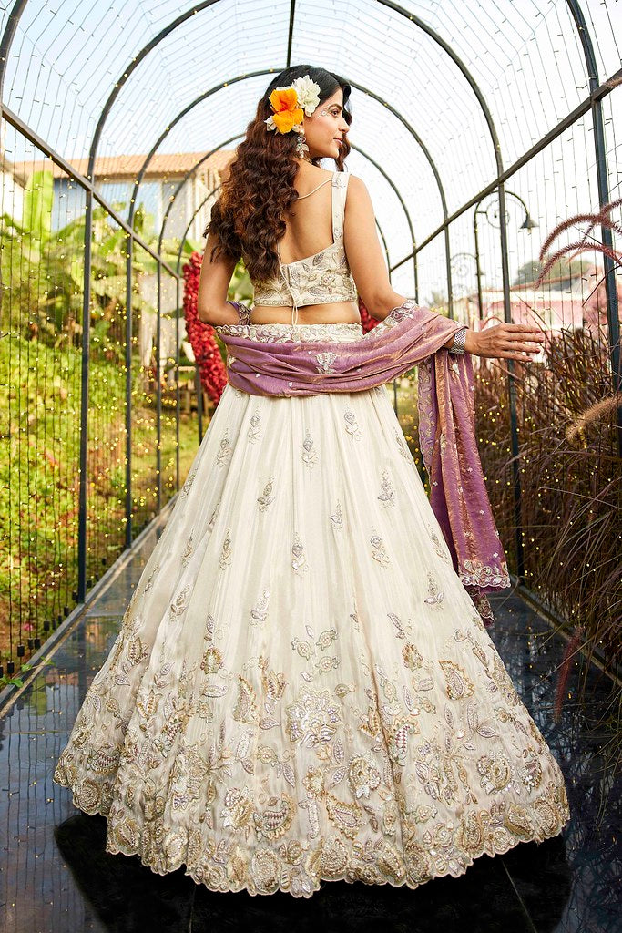 Maharani Rajsi Lehenga Choli Cream