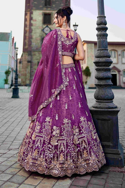 Maharani Rajsi Lehenga Choli Burgundy