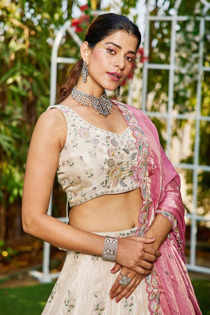 Maharani Rajsi Lehenga Choli Cream