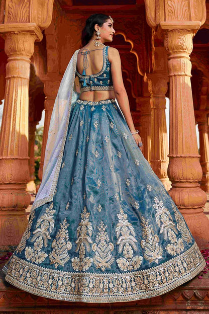 Mahal Rang Lehenga Choli Blue