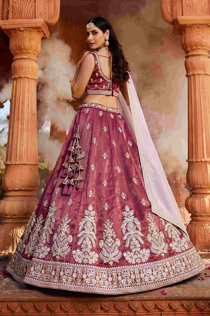 Mahal Rang Lehenga Choli Burgundy