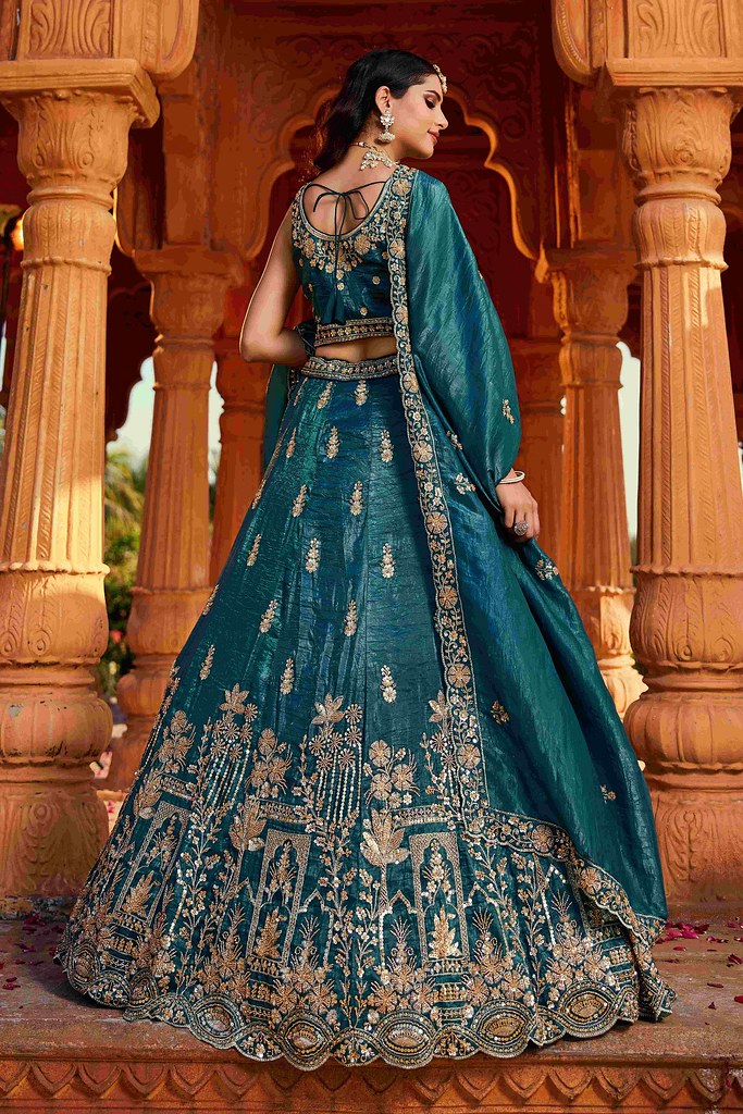 Mahal Rang Lehenga Choli Teal