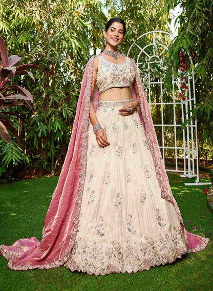 Maharani Rajsi Lehenga Choli Cream