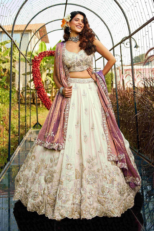 Maharani Rajsi Lehenga Choli Cream