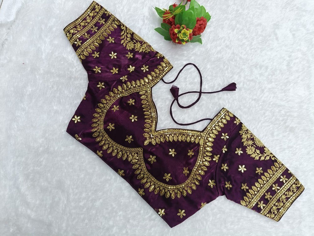 Royal Hues Readymade Blouse Collection Purple