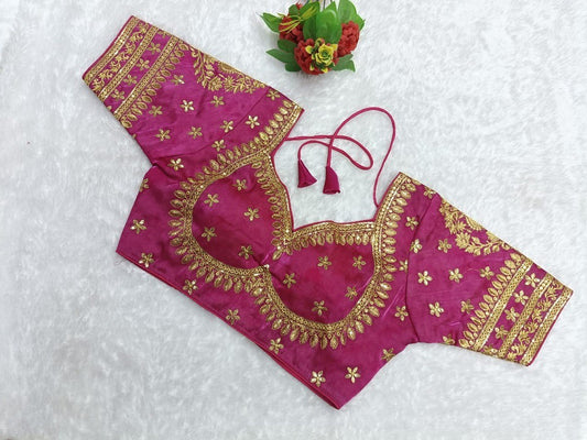 Royal Hues Readymade Blouse Collection Rani Pink