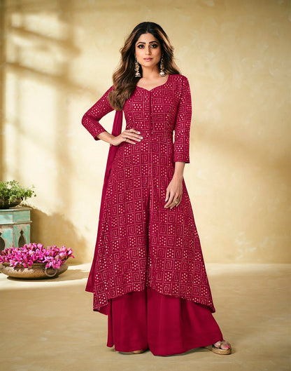 Classy Georgette Suits Rani Pink