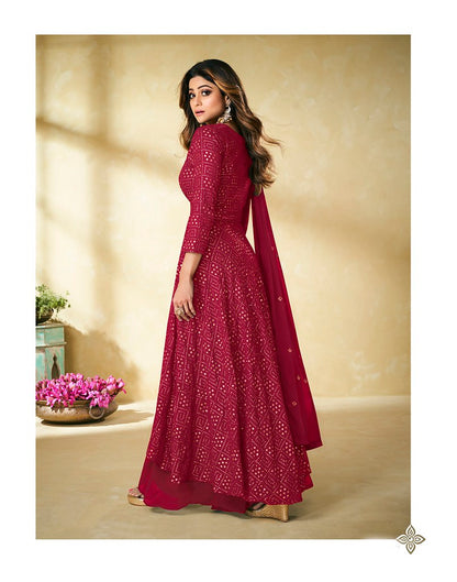Classy Georgette Suits Rani Pink