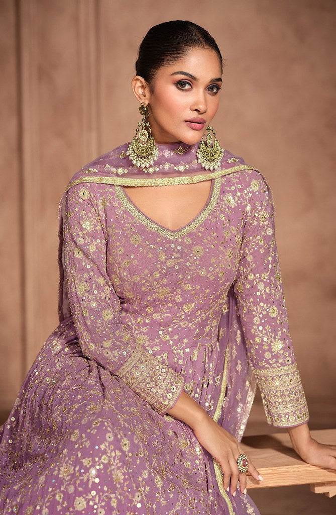Georgette Designer Readymade Gown Multi