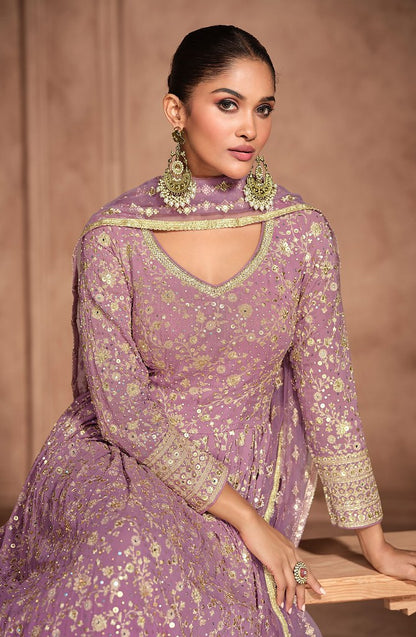 Georgette Designer Readymade Gown Multi